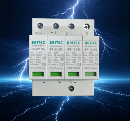 Thiết bị bảo vệ vượt sóng 25kA T1 + T2 với DIN Rail Mount cho bảo vệ điện công nghiệp